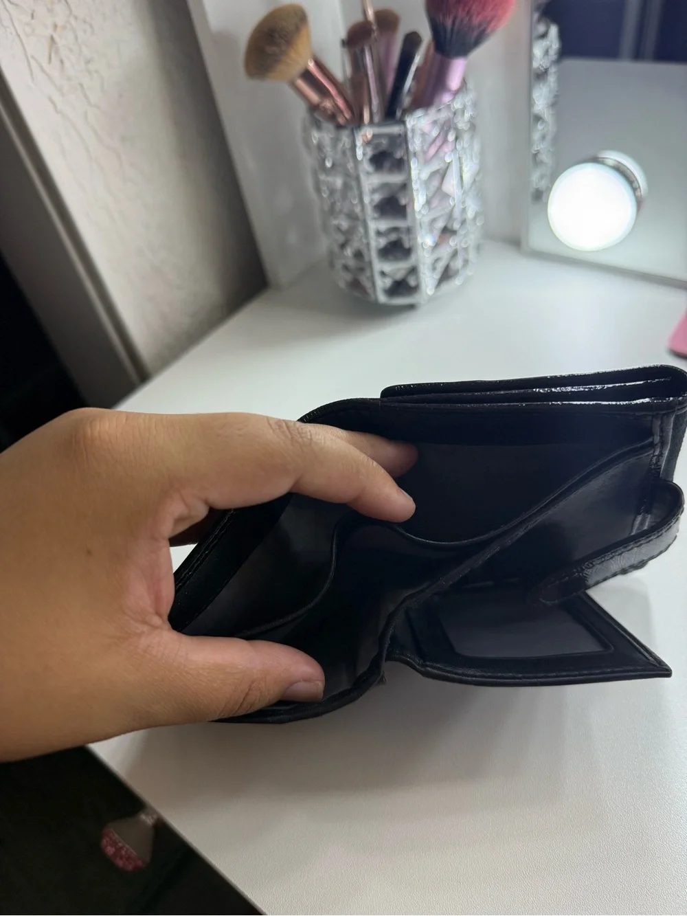 Coach Black Compact Fold Wallet